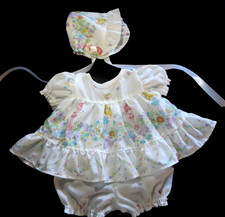 Vintage Style Baby/Reborn Doll Dress Handmade New NB