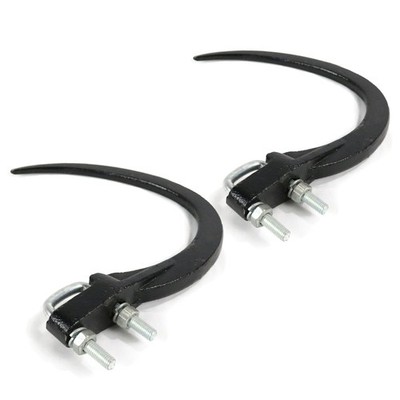 (Pack of 2) 9'' Hay / Straw Grapple Hooks with Hardware for Accumulator Durable