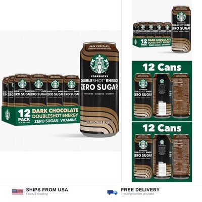 Starbucks Doubleshot Zero Sugar Coffee Energy Drink, Dark Chocolate, 15 fl oz...