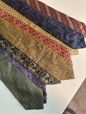 Lot 8 Mens Silk Ties Designer Mixed Brands Office Dress Necktie Bundle