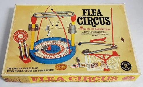 R-874 VINTAGE 1965 MATTEL FLEA CIRCUS BOARD GAME IN ORIGINAL BOX!
