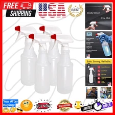 Plastic Spray Bottles  Made 4 Pack 16 Oz Heavy Duty No Leak Empty Refillable ...