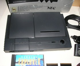 NEC Turbo Duo TurboGrafx-16 Super CD-ROM Console + Box & Games (Tested Working)