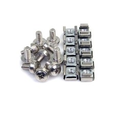StarTech M6 Mounting Screws and Cage Nuts for Server Rack Cabinet - 100 / Pack