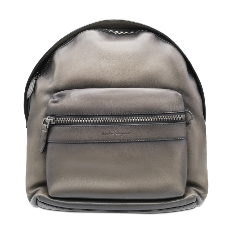 Salvatore Ferragamo Leather Backpack Bag Women's Brown & Orange