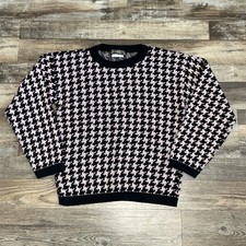 Vintage Gitano Knits Made In USA Sweater Houndstooth Women’s Small