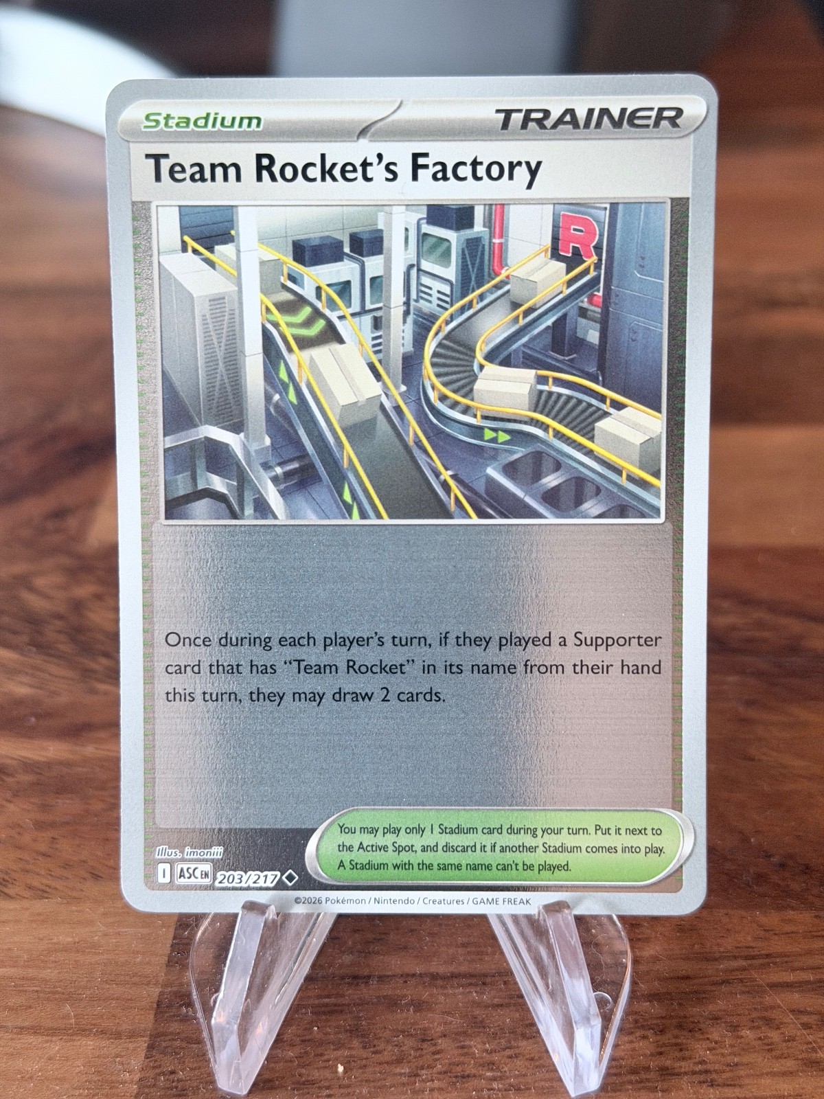 Team Rocket's Factory Reverse Holo Uncommon ME: Ascended Heroes 203/217 NM