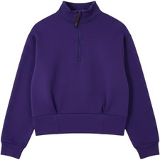 Athleta Sweatshirt Womens Small Noble Blue Altitude Polartec Half Zip Pullover