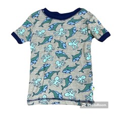 Duck Duck Goose Toddler Pajama Top 3T – Shark & Octopus Ocean Print Short Sleeve