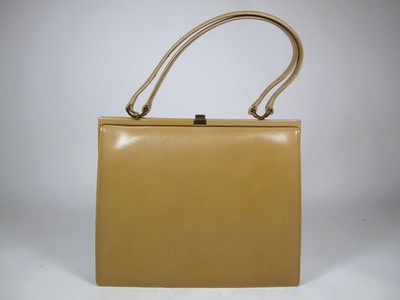 goldpfeil leder messing tasche vintage leather bag handtasche bottega miu stil
