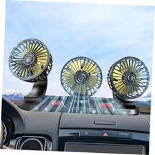 12V Car Fan, Three-Head 360  Rotation, 2 Speeds, 51-In Cord  Plug-in vehicle
