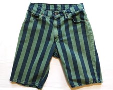 Levi's Vintage Denim Shorts 550 1990's USA Made Striped Orange Tab