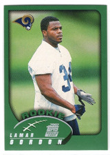 2002 Topps LAMAR GORDON Rookie card #384. rookie card picture