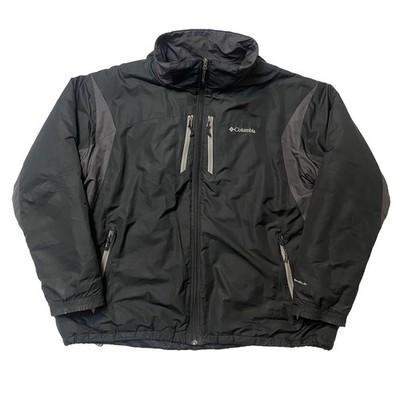 Columbia Omni Shield Jacket Mens 2XL Black Insulated Hooded Waterpoof