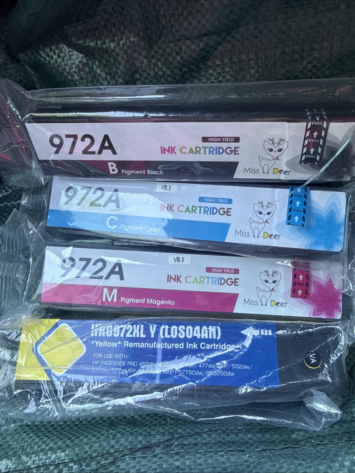 (4)972A Ink Cartridges for HP PageWide Pro 577dw 377dn 377dw 452dn 452dw 477dw