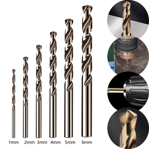 Krino Bohrer-Set Kobalt 5% – 10-tlg., Für Edelstahl & Metalle, Durchmesser 1–10 Mm, HSS-Co, Geschliffen
