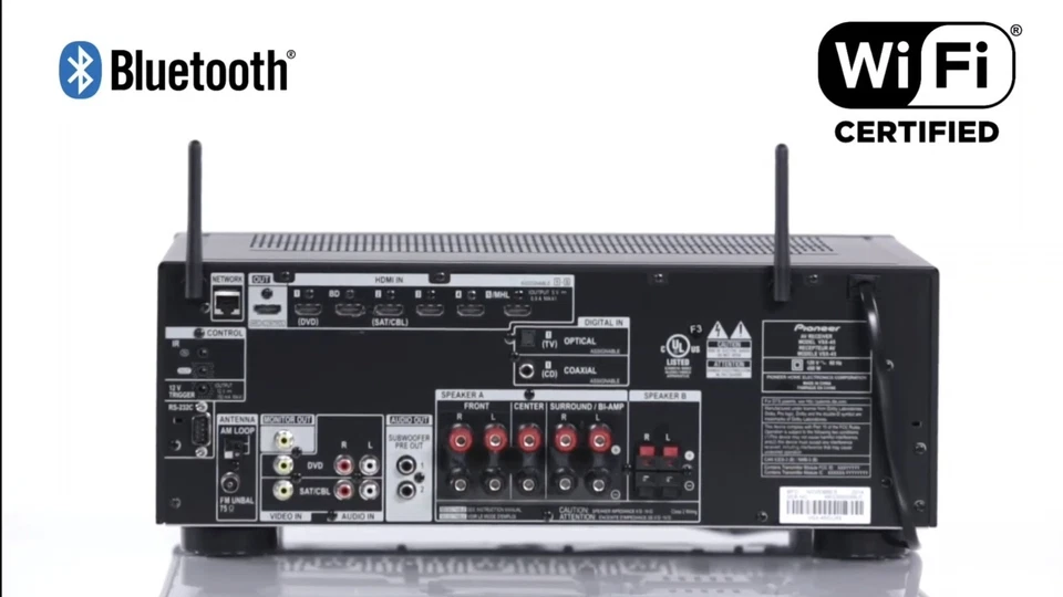 Pioneer Elite VSX-45 7.2 Channel Receiver Wi-Fi Bluetooth 4K Bundle New Remote! - Image 4 of 4