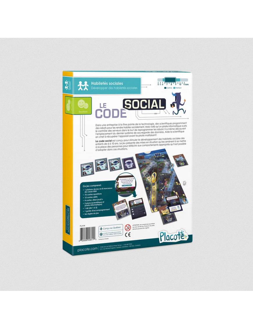 Le code social FR Placote PLA047CO jeu coopératif carton