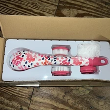 Blushly Cleansing & Exfoliating Body Brush with Multiple Brush Heads