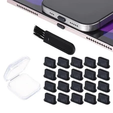 Silicone USB C Dust Plug Cover Charging Port Protector Cap with Cleaning Brush