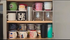 Wide Coffee Mug/Cup Shelf Stand Holder Kitchen Storage Rack