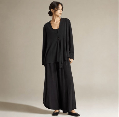 Hiroko Koshino Avant Garde Asymmetrical Black Jacket Large XL