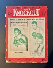 THE KNOCKOUT PROGRAM MAGAZINE JOE LOUIS 1950