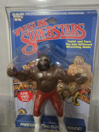 Rare WWF WWE LJN Junk Yard Dog 8 Back Carded Gray ...