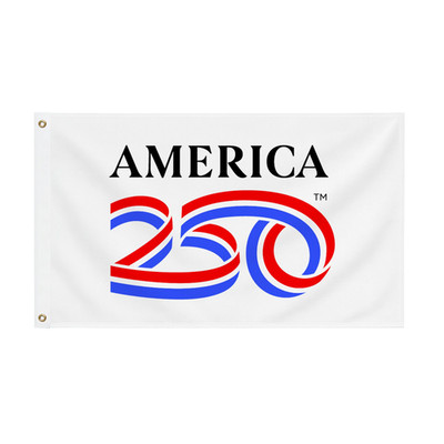 America250 Official Outdoor Flag (White) Size: 33.5'' x 60'' NEW Licensed