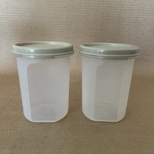 Tupperware Modular Mates Round #2 Storage Container #1606 Hazelnut - Set of 2
