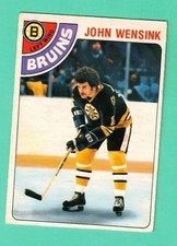 (1) JOHN WENSINK 1978-79 O-PEE-CHEE # 133 BRUINS ROOKIE EX/EX+ CARD (M0949)