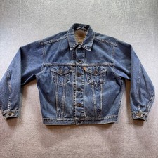 Vintage 1980'S Levi's 70511-0289 Orange Tab Denim Jacket Men's Size Small