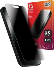 ZAGG Glass Elite Privacy iPhone 15 Pro Max Screen Protector - 5X Stronger wit...