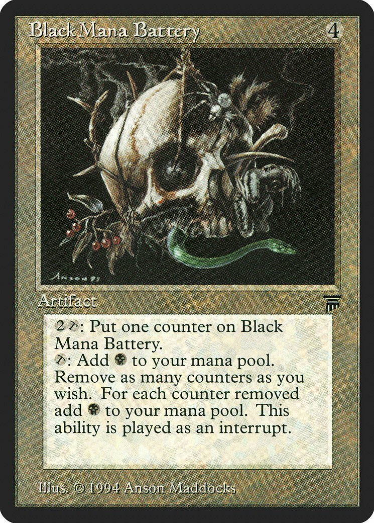 Black Mana Battery Legends HEAVILY PLD Artifact Uncommon MAGIC MTG CARD ABUGames
