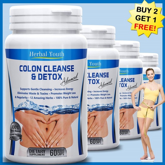 COLON CLEANSE DETOX CAPSULES ORGANIC HERBS FLUSH POUNDS WEIGHT LOSS DIET AID eBay