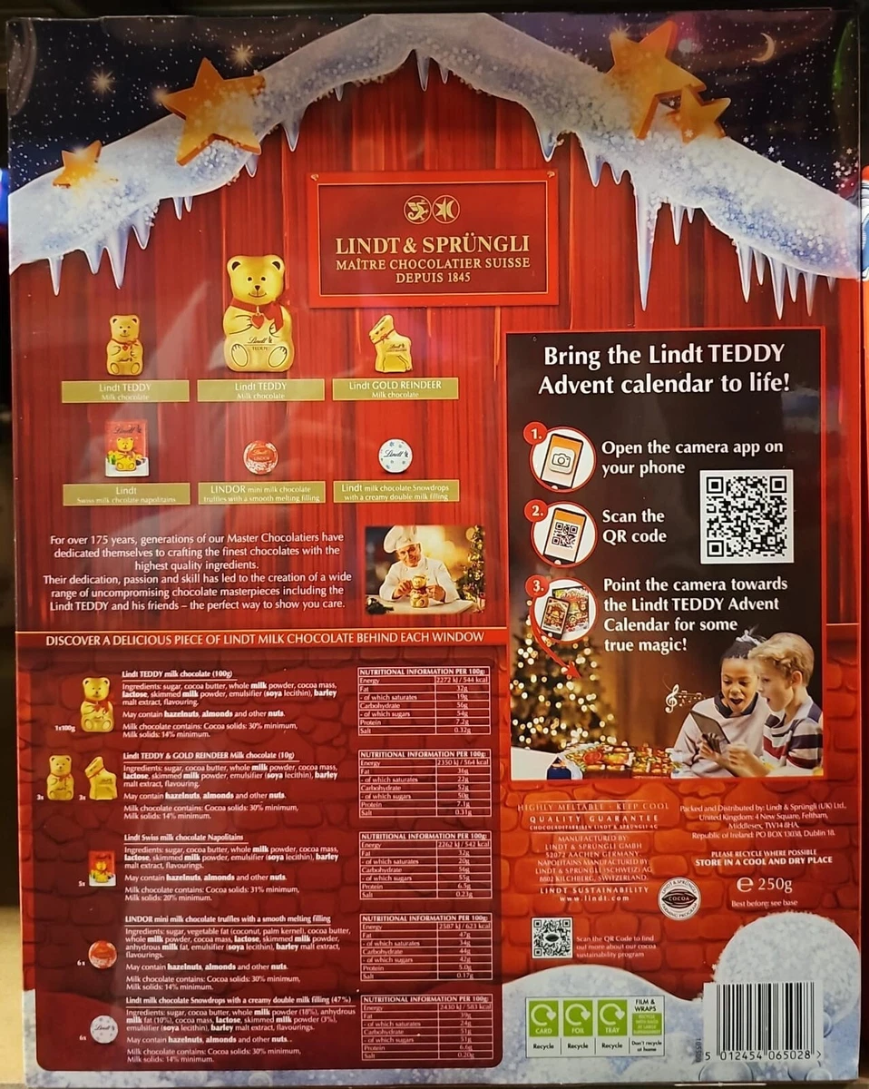 Lindt bear cheap advent calendar 250g