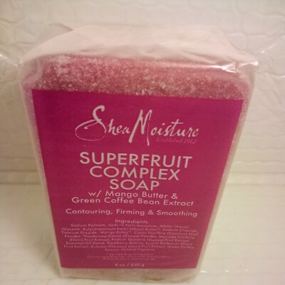 Shea Moisture Superfruit Complex Bar Soap Mango Butter Green Coffee Extract 8oz