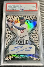 2022 Ronald Acuna 2/2 PSA 9 Leaf Exotic Autograph-Cheetah #EARA1 Braves - Mint