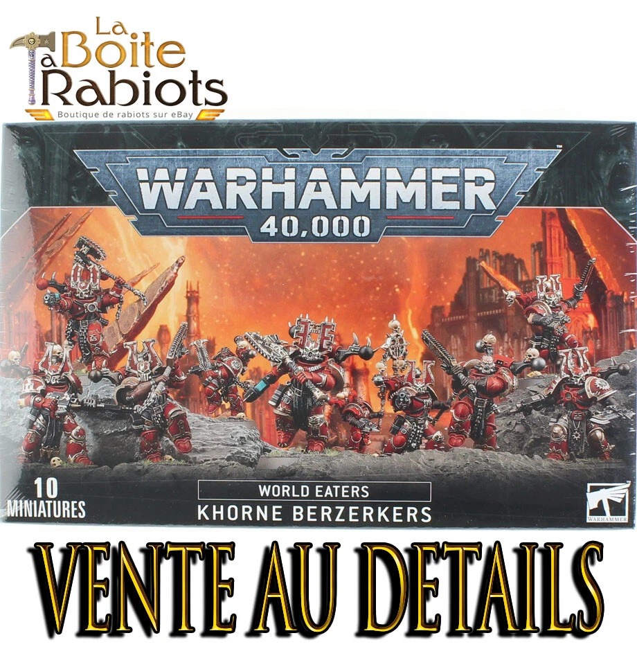 Warhammer 40000 Berserk de Khorne Vente au détails Rabiots Bitz Sprue