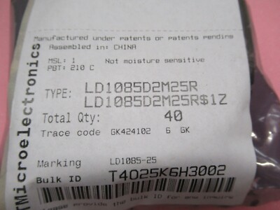 2 x LD1085D2M25 Linearer Spannungsregler IC positiv fest 1 Ausgang 3A D2PAK-3 