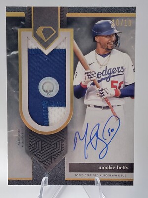 2024 Topps Diamond Icons Mookie Betts AJP-MB Auto Jumbo Patch 10 