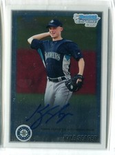 2010 Bowman Chrome Kyle Seager AUTO AUTOGRAPH RC #BCP195 SEATTLE MARINERS