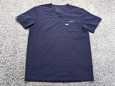 Figs Scrub Top Adult Medium Blue Uniform Nurse Technical Collection Stretch