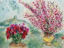 MARC CHAGALL Art Poster or Rolled Canvas Print "BOUQUETS PRINTANIERS"