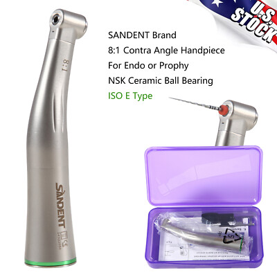 Dental Endo Handpiece 8:1 Reduction Contra Angle Endodontic For Dentsply E Type