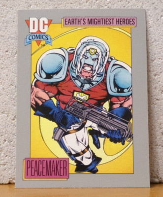 VINTAGE COOL LOOKING TRADING CARD DC COMICS EARTH'S MIGHTIEST HEROES PEACEMAKER