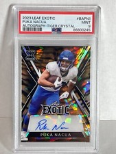2023 Leaf Exotic Puka Nacua Tiger Stripe Rookie Autograph Auto RC /5 PSA 9