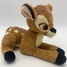 Disney Store Bambi Plush Stuffed Animal Baby Deer Fawn Embroidered Eyes