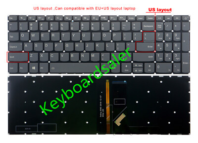 US Backlit Keyboard For Lenovo V15-ADA V15-IGL V15-IIL V15-IKB V15-IWL laptop