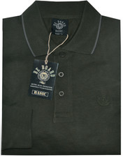 MAGLIA POLO UOMO taglia M L XL XXL 3XL cotone 100% manica lunga verde